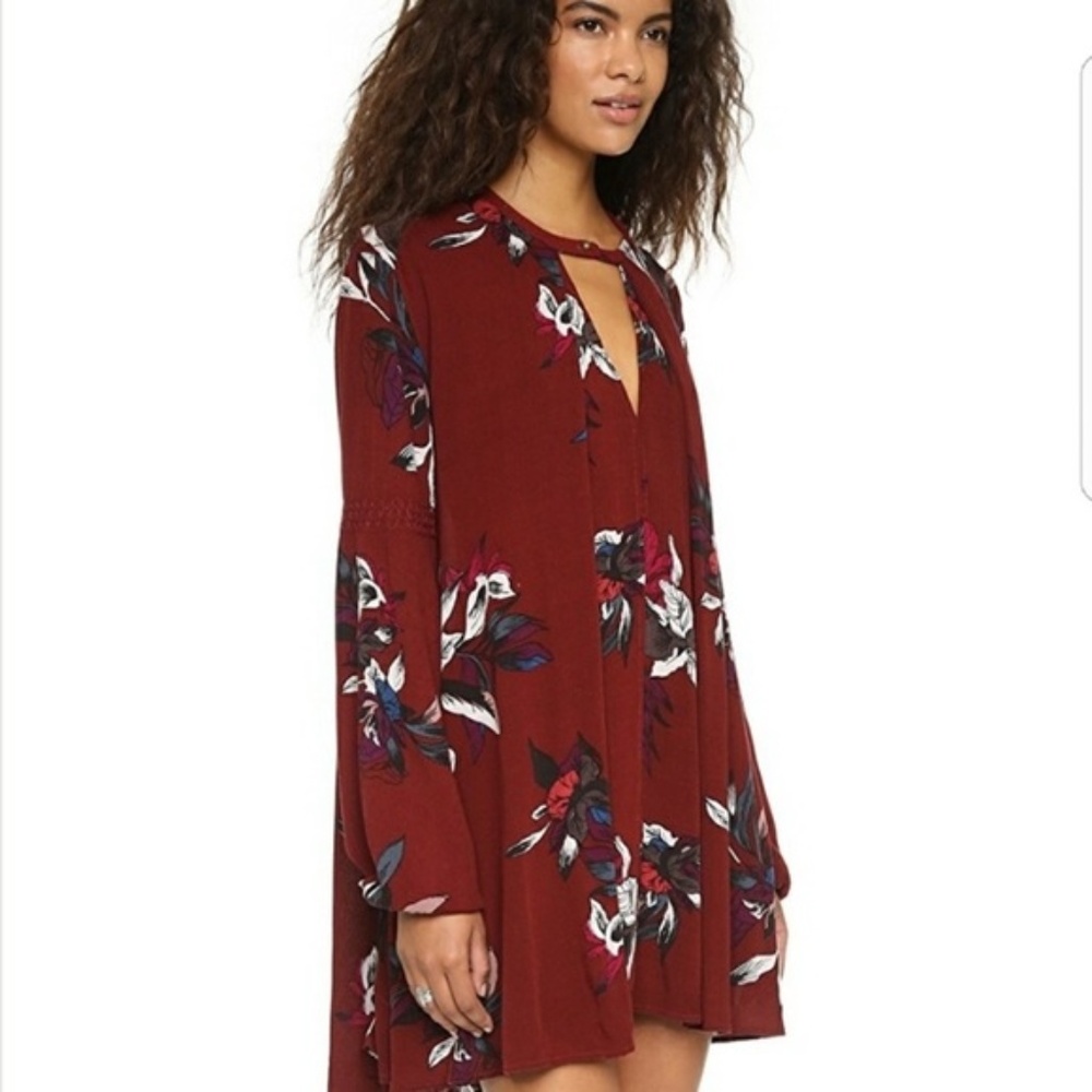 Free People Tree Swing Scarlet Orchid Tunic Dress - Picture 8 of 8